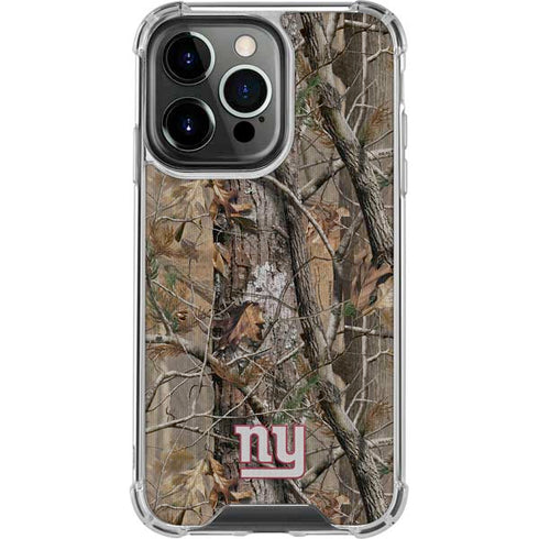 NFL New York Giants Realtree AP Camo iPhone 15 Pro Clear Case
